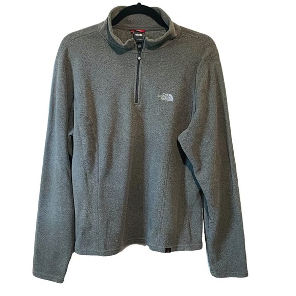 The North Face Sweaters - North Face Grey 1/4 Zip Fleece Outdoor Hiking Jacket Pullover Sweater SZ XL